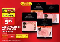 Biedronka WĘDLINY SĄDECKIE W PLASTRACH BIEDRONKA oferta
