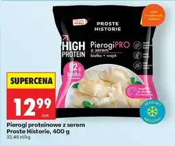 Biedronka Pierogi proteinowe z serem Proste Historie, 400 g oferta
