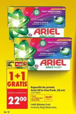 Biedronka Ariel All in One Pods, 22 szt oferta