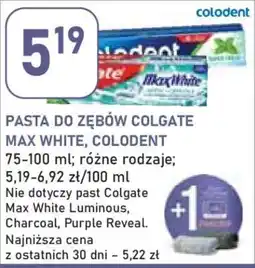 Stokrotka Market Pasta do zębów Colgate Max White, Colodent oferta