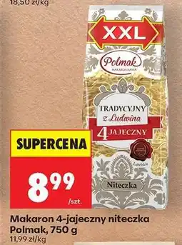 Biedronka Makaron 4-jajeczny niteczka Polmak, 750 g oferta