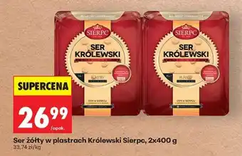 Biedronka Ser żółty w plastrach Królewski Sierpc, 2x400 g oferta