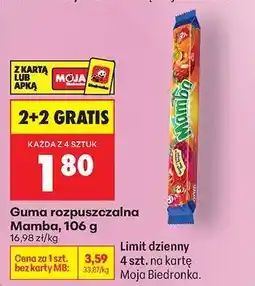 Biedronka Guma rozpuszczalna Mamba, 106 g oferta