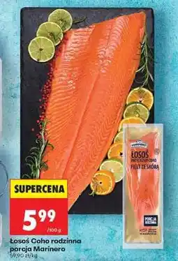 Biedronka Łosoś Coho rodzinna porcja Marinero oferta