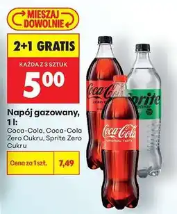 Biedronka Napój gazowany, 1 l: Coca-Cola, Coca-Cola Zero Cukru, Sprite Zero Cukru oferta