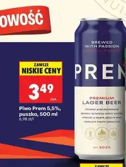 Biedronka Piwo Prem 5,5%, puszka, 500 ml oferta