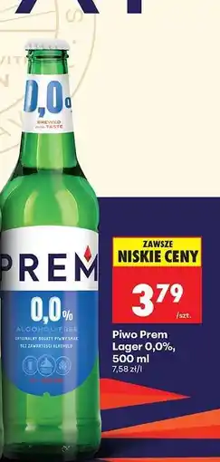 Biedronka Piwo Prem Lager 0,0%, 500 ml oferta