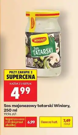 Biedronka Sos majonezowy tatarski Winiary 250 ml oferta