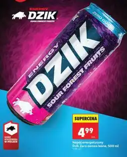 Biedronka Napój energetyczny Dzik Zero owoce leśne, 500 ml oferta
