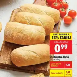 Biedronka Ciabatta 80 g oferta