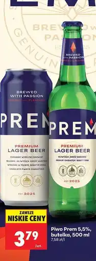 Biedronka Piwo Prem 5,5%, butelka, 500 ml oferta