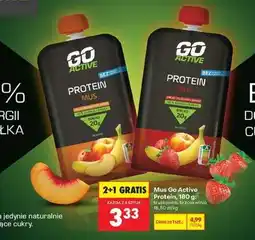 Biedronka Mus Go Active Protein, 180 g: truskawka, brzoskwinia oferta