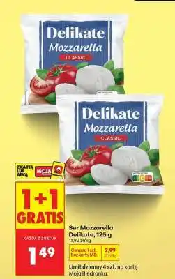 Biedronka Ser Mozzarella Delikate 125 g oferta