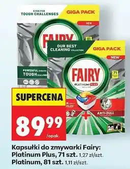 Biedronka Kapsułki do zmywarki Fairy Platinum Plus, 71 szt oferta