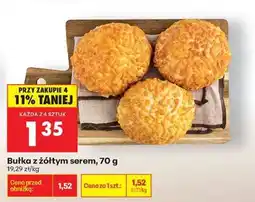 Biedronka bułka z żółtym serem , 70 g oferta