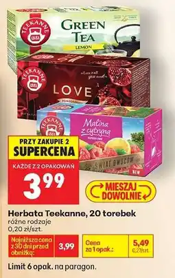 Biedronka Herbata Teekanne, 20 torebek oferta