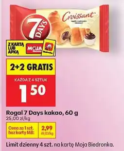 Biedronka Rogal 7 Days kakao 60 g oferta