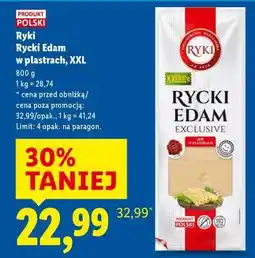 Lidl Ryki Edam w plastrach, XXL oferta