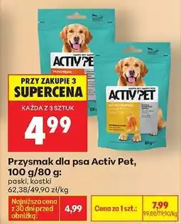 Biedronka Przysmak dla psa Activ Pet, 100 g/80 g oferta