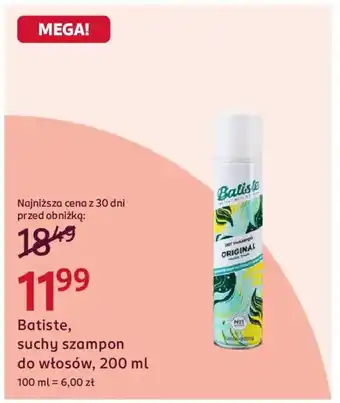 Rossmann Batiste, suchy szampon do włosów oferta