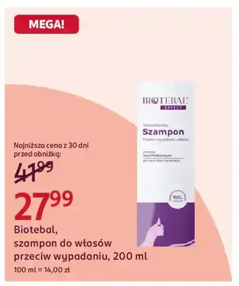 Rossmann Biotebal, szampon do włosów przeciw wypadaniu oferta