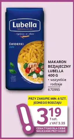 Selgros Makaron bezjajeczny lubella oferta