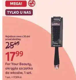 Rossmann For Your Beauty, okrągła szczotka do włosów, 1 szt oferta