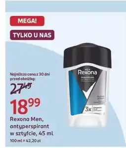 Rossmann Dezodorant clean scent Rexona Men Maximum Protection oferta