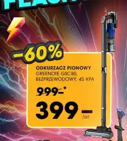 Biedronka Odkurzacz pionowy Greenote GSC80 Bezprzewodowy, 45 KPA oferta