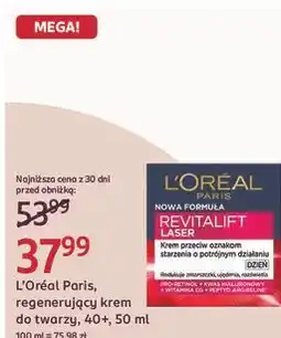 Rossmann L'Oréal Paris, regenerujący krem do twarzy, 40+, 50 ml oferta