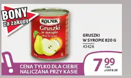 Selgros Gruszki w syropie oferta