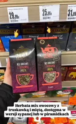 Intermarche Herbata mix owocowy z truskawką i miętą Lady Grey Tea oferta