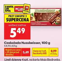 Biedronka Czekolada mleczna z całymi orzechami laskowymi oferta