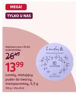 Rossmann Matujący puder do twarzy transparentny Lovely oferta