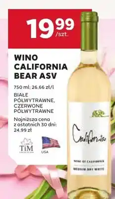 Stokrotka Wino California Bear ASV białe półwytrawne, czerwone półwytrawne oferta