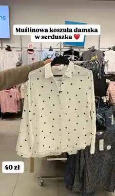 Pepco Koszula damska muślinowa w serca oferta