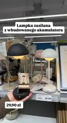 Action Lampka stołowa metal okrągła z wbudowanym akumulatorem 19x31.5cm oferta