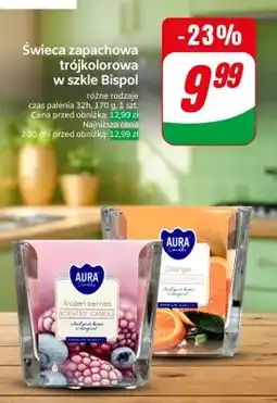 Dino Świeca zapachowa trójkolorowa w szkle, różne rodzaje oferta