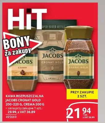 Kawa rozpuszczalna jacobs cronat gold/crema