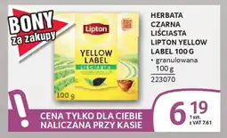 Selgros Herbata czarna liściasta lipton yellow label oferta