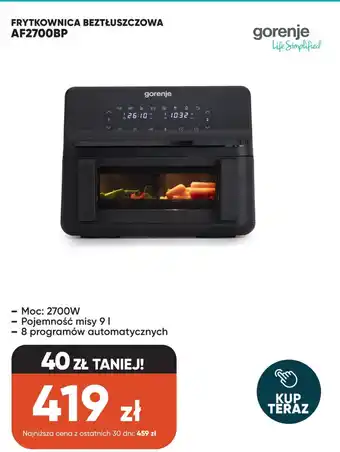 Gorenje Frytkownica beztłuszczowa AF2700BP