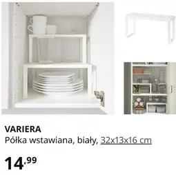 IKEA VARIERA Półka wstawiana, biały, 32x13x16 cm oferta