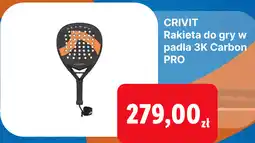 Lidl CRIVIT Rakieta do gry w padla 3K Carbon PRO oferta