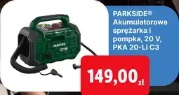Lidl PARKSIDE Akumulatorowa sprężarka i pompka, 20 V, PKA 20-Li C3 oferta