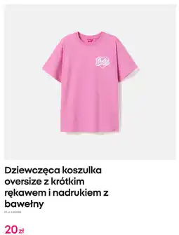 Pepco Dziewczęca koszulka oversize z krótkim rękawem i nadrukiem z bawełny oferta