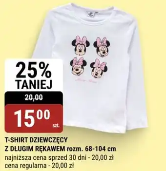 T-shirt dziewczęcy z długim rękawem