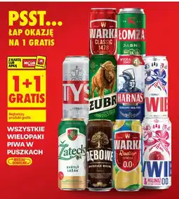 Biedronka Wszystkie wielopaki piwa w puszkch 1+1 GRATIS oferta