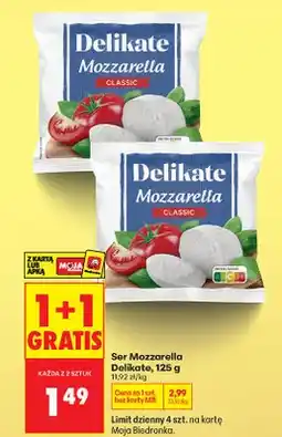 Biedronka Ser Mozzarella Classic 1+1 GRATIS oferta
