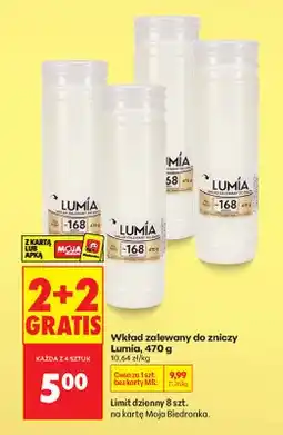 Biedronka Wkład zalewany do zniczy 2+2 GRATIS oferta