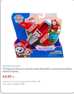 Smyk Psi Patrol, Air Rescue, samolot wodny Marshall'a z wyrzutnią pocisków, pojazd z figurką oferta